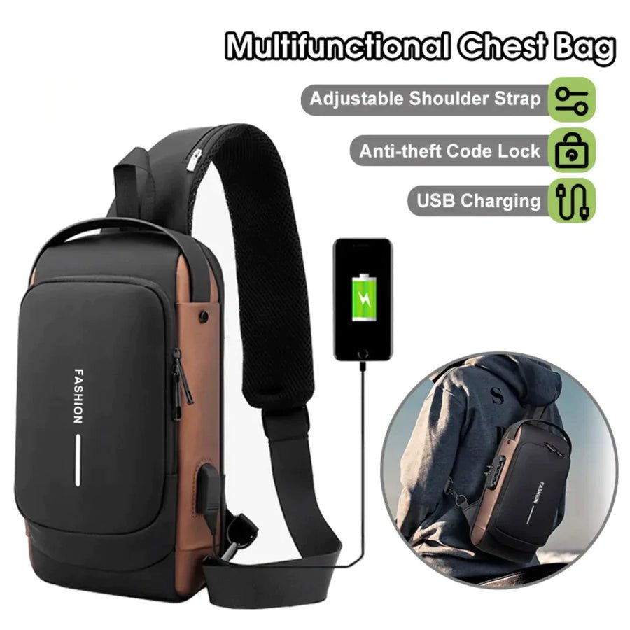 Anti-Theft Cross Body Bag With Password Lock
