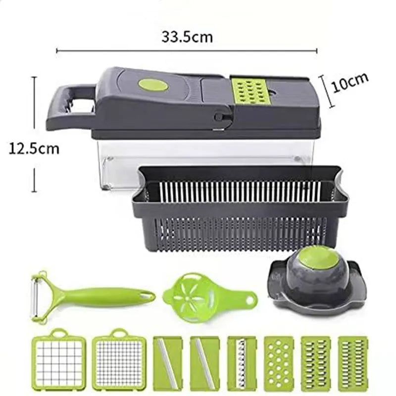 Vegetable Chopper 16 Pcs Set